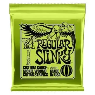 Ernie Ball 2221 Elektromos gitár húrkészlet, Regular Slinky, Nikkellel bevont acél, 10-46
