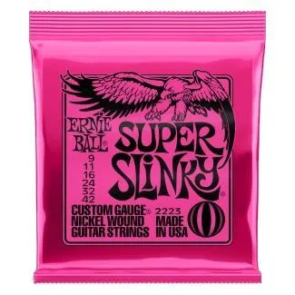 Ernie Ball 2223 Elektromos gitár húrkészlet, Super Slinky, Nikkellel bevont acél, 09-42