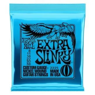 Ernie Ball 2225 Elektromos gitár húrkészlet, Extra Slinky, Nikkellel bevont acél, 08-38