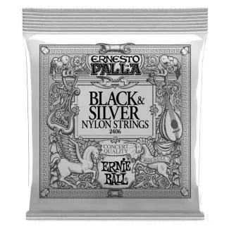 Ernie Ball 2406 Klasszikus gitár húrkészlet, Ernesto Palla Black&Silver, Nylon/ezüstözött réz 28-42