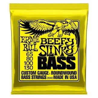Ernie Ball 2840 Elektromos basszusgitár húrkészlet, Beefy Slinky BASS, Nikkellel bevont acél, 65-130