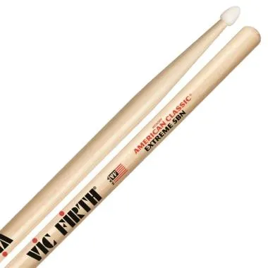 Vic Firth X5BN American Classic Extreme 5BN hickory dobverő, csepp fejtíp., nejlon fej, hossz: 419mm - átm.: 15,1mm