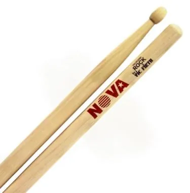 Vic Firth NROCK hickory dobverő, ovális fejtípus, hossz: 422,3mm - átmérő: 16mm, NOVA imprint