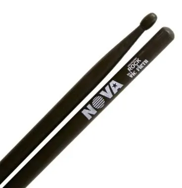 Vic Firth NROCKB hickory dobverő, ovális fejtípus, hossz: 422,3mm - átmérő: 16mm, fekete szín, NOVA imprint