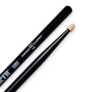 Vic Firth 5BB American Classic 5B hickory dobverő, csepp fejtípus, hossz: 406,4mm - átmérő: 15,1mm, fekete szín