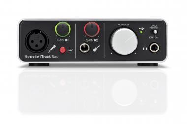Focusrite iTrack Solo (Lightning) zvuková karta, 2 vstupy, 2 výstupy, 1 mikrofonní předzesilovač