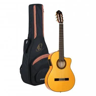 Ortega RCE270FT klasszikus flamenco gitár,4/4-es, fishman elektronika, tartozék tok