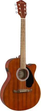 Fender FA-135CE Concert All-Mahogany, diófa fogólap, natúr, elektro-akusztikus gitár