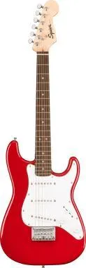 Squier Mini Stratocaster, babér fogólap, Dakota Red, elektromos gitár