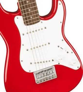 Squier Mini Stratocaster, babér fogólap, Dakota Red, elektromos gitár