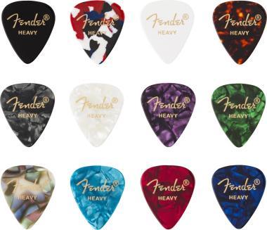 Fender Pengetník 351 tvar, celuloid, těžký, 12 kusů