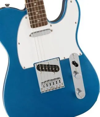 Squier Affinity Series Telecaster, babér fogólap, fehér koptató, Lake Placid Blue, elektromos gitár