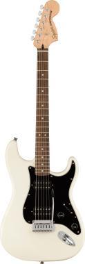 Squier Affinity Series Stratocaster HH, javorová hmatník, černý pickguard, Olympic White
