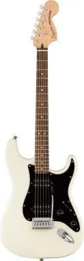 Squier Affinity Series Stratocaster HH, babér fogólap,fekete koptató,Olympic White, elektromos gitár