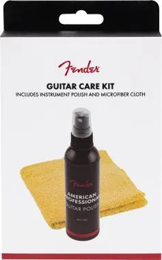 Fender Polish and Cloth Care Kit, gitárápoló és törlőkendő szett