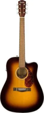 Fender CD-140SCE Dreadnought, Diófa fogólap, Sunburst, tokkal, elektro-akusztikus gitár