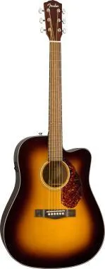 Fender CD-140SCE Dreadnought, Diófa fogólap, Sunburst, tokkal, elektro-akusztikus gitár