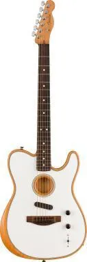 Fender Acoustasonic® Player Telecaster, rózsafa fogólap, Arctic White, elektro-akusztikus gitár