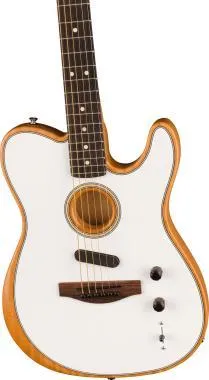 Fender Acoustasonic® Player Telecaster, rózsafa fogólap, Arctic White, elektro-akusztikus gitár