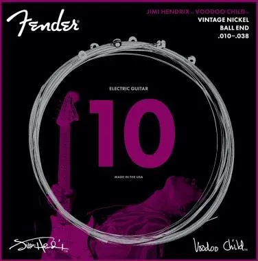 Fender Hendrix Voodoo Child, golyós vég, nikkel, 10-38, elektromos gitár húrkészlet
