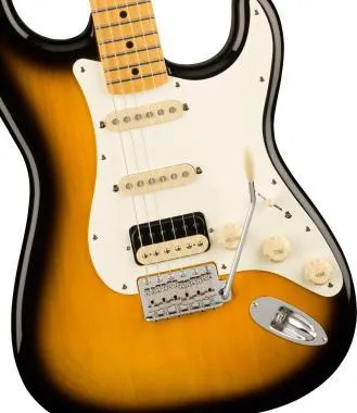 Fender JV Modified 50s Stratocaster MN, juhar fogólap, fehér koptató, Sunburst elektromos gitár