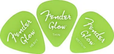 Fender Glow In The Dark 351 Picks, 12 db-os sötétben világító pengető szett