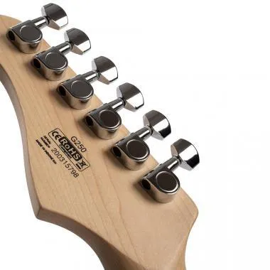 Cort Co-G250-SVM elektromos gitár, hársfa test, 6 húros, jobb kezes, Silver Metallic színben