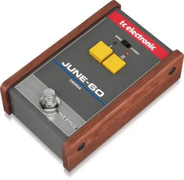 TC Electronic JUNE-60 legendás sztereó kórus effektpedál 2-gombos effektválasztóval és BBD áramkörrel