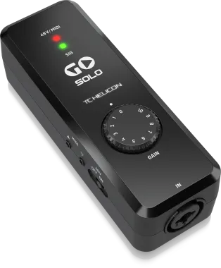 TC Helicon GO SOLO High-Definition Audio/MIDI Interface for Mobile Devices