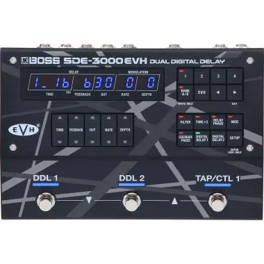 BOSS SDE-3000EVH Dual Digital Delay EVH Signature effekt, Eddie Van Halen hangzás