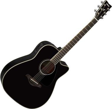 Yamaha FGX830C elektroakustická kytara, dreadnought, černá
