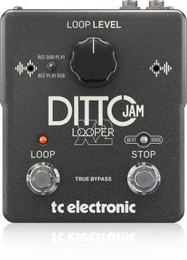 TC Electronic DITTO JAM X2 LOOPER intuitív looper pedál reszponzív BeatSense technológiával, Rec-Play/Rec-Dub módokkal