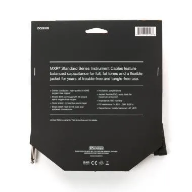 Dunlop DCIS10R Dunlop DCIS10R MXR STANDARD hangszerkábel / egyenes- pipa / 3m