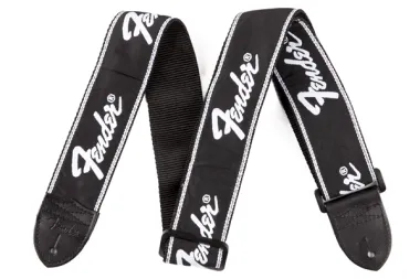 Fender Running Logo gitárheveder, fekete