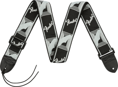 Fender kytarový popruh 2 s monogramem, černá/šedá
