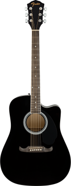 Fender Dreadnought akustická kytara FA-125CE, černá