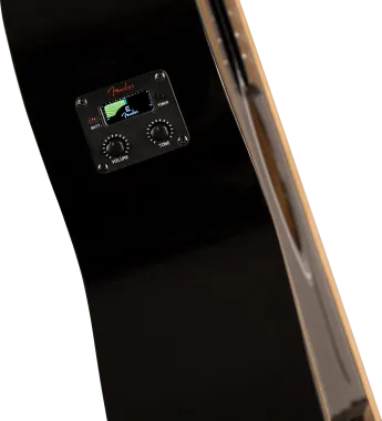 Fender FA-125CE Dreadnought akusztikus gitár, fekete
