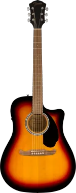 Fender FA-125CE Dreadnought akusztikus gitár, Sunburst szín
