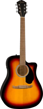 Fender FA-125CE Dreadnought akusztikus gitár, Sunburst szín