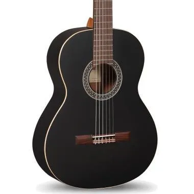 Alhambra ALH-1C Black Satin + case Gitár 1C Black Satin, cédrus, mahagóni fekete, indiai rózsafa fogólap, szegélyezet, tokkal