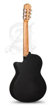 Alhambra ALH-Black Satin CW EZ + case Gitár, fekete, tokkal