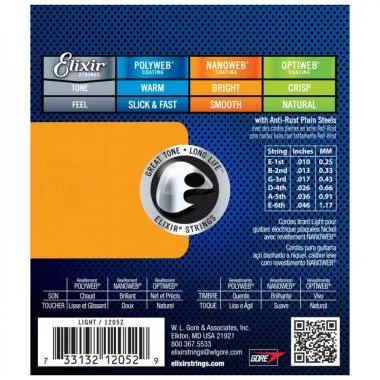 Elixir E12052 NanoWeb (12052) 10-46 Light elektromos húrkészlet