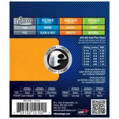 Elixir E12102 NanoWeb (12102) 11-49 Medium elektromos húrkészlet