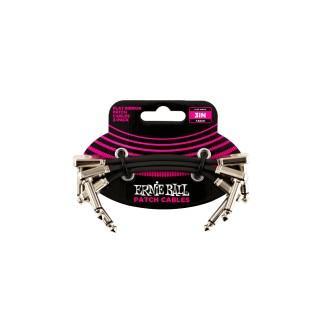Ernie Ball 3 Plochý páskový patch kabel, 3 kusy