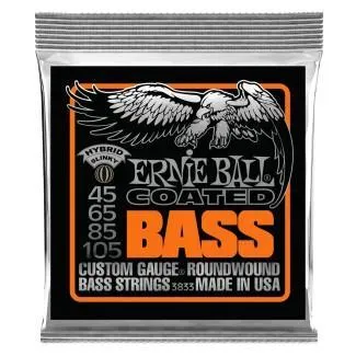 Ernie Ball 3833 Hybrid Slinky Coated Electric Bass Strings - 45-105 Gauge