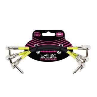 Ernie Ball Patch kabel 6 Flat Angle, 3-Pack, černý
