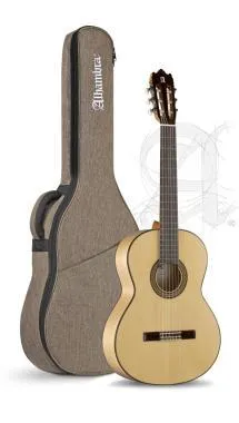 Alhambra ALH-3F G + case Gitár 3 F Tömör lucfenyő, fügefa, indiai rózsafa fogólap, átlátszó pickguard, tokkal