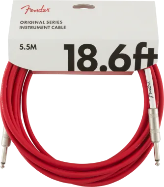 Fender Original Series gitárkábel, 5,5 m, Fiesta Red szín