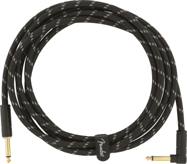Fender Deluxe Series kabel, 3m, černý tweed, rovný-úhlový