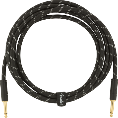 Fender Deluxe Series kabel, 3m, černý tweed, rovný-rovný